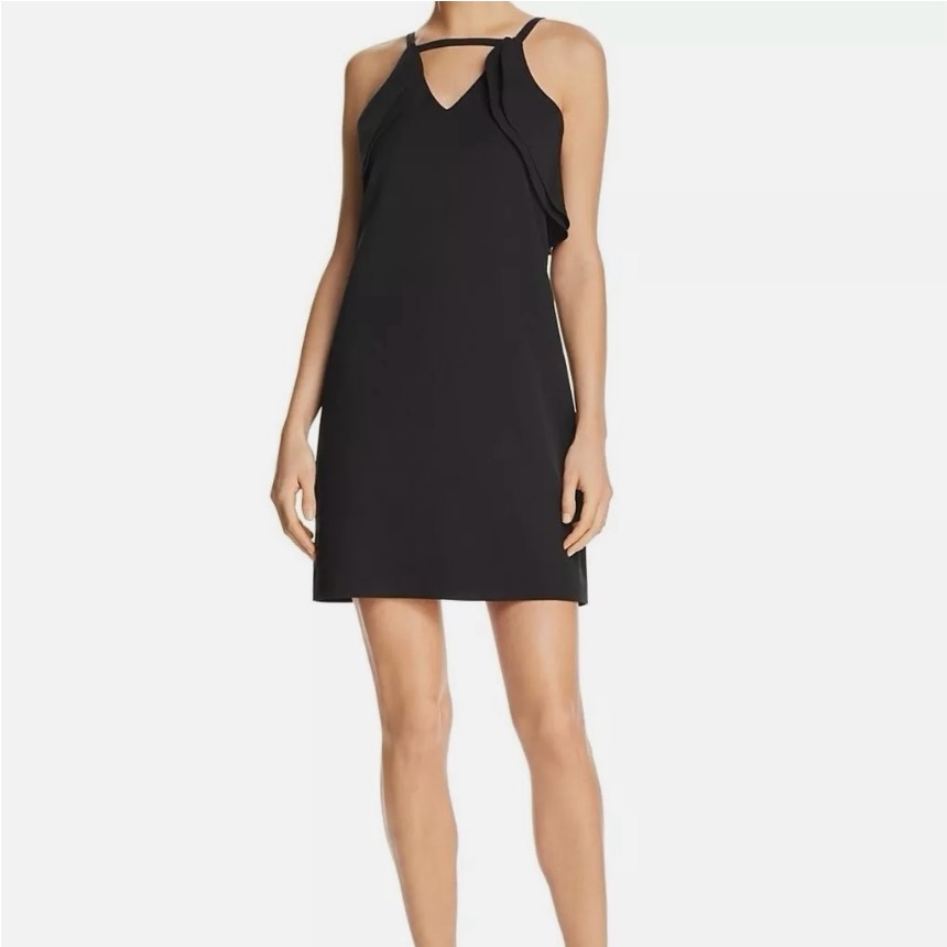 Cooper & Ella New Women's Antonella Tiered-Ruffle V-Neck Dress Tedo